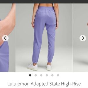 Lululemon Women's Adapted State HR Joggers In Dark Lavender Size Small